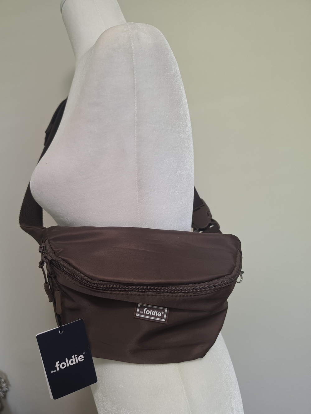 NWT The Foldie Anti-Theft Fanny Pack Bag -Espresso Brown | New With Tags Travel